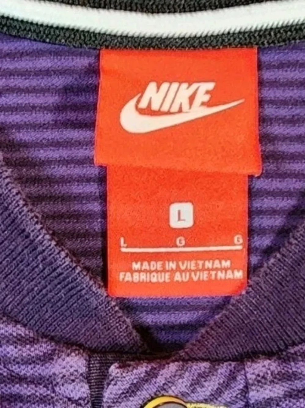 Nike Purple Short-Sleeve Polo with Yellow Accents